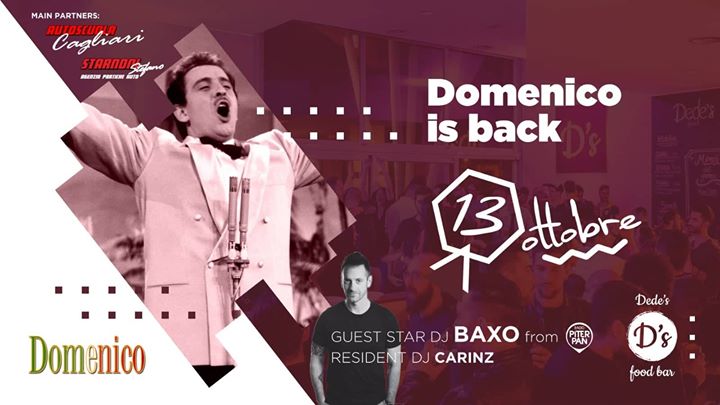 ♬♪✰★ Domenico is back! ★ 13 Ottobre 2019! - EventiFVG.it