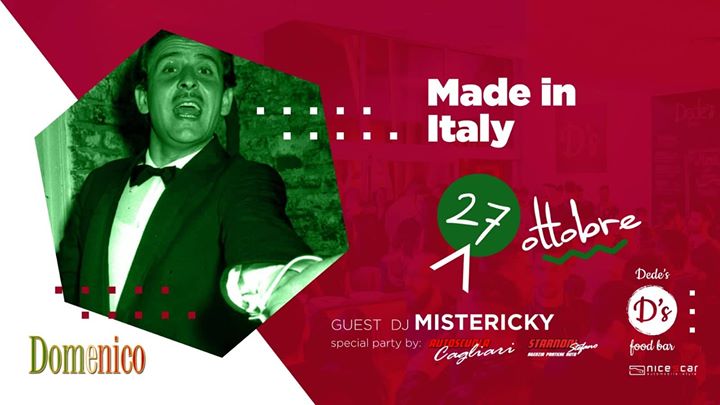 ♬♪✰★ Domenico / MADE IN ITALY ★ 27 Ottobre 2019 - ♬♪✰★ Domenico / MADE IN ITALY ★ 27 Ottobre 2019 - EventiFVG.it