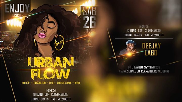 Urban Flow - Enjoy Disco - 26.10.19 - Urban Flow - Enjoy Disco - 26.10.19 - EventiFVG.it