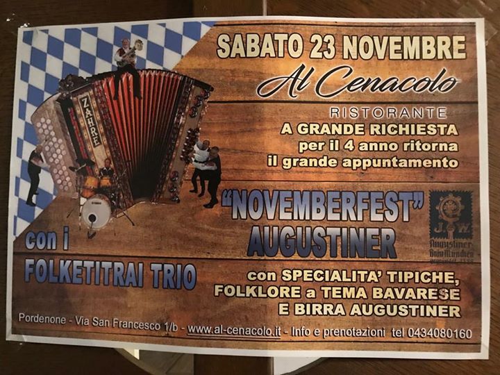 23.11.19 "Novemberfest" Augustiner | Al Cenacolo - EventiFVG.it