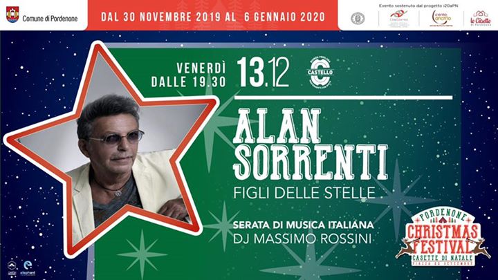 Alan Sorrenti Pordenone Christmas Festival - Alan Sorrenti Pordenone Christmas Festival - EventiFVG.it