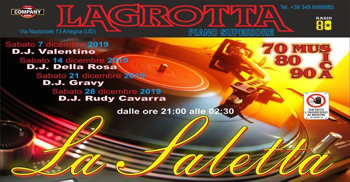 La Saletta , tutti i sabato musica anni 70, 80, 90 - EventiFVG.it