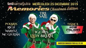 Mercoledi 25 Dicembre Memories Christmas Night Gratuito fino 01