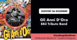Gli Anni d’Oro – 883 Tribute Band | CocoBongo • Ingresso libero