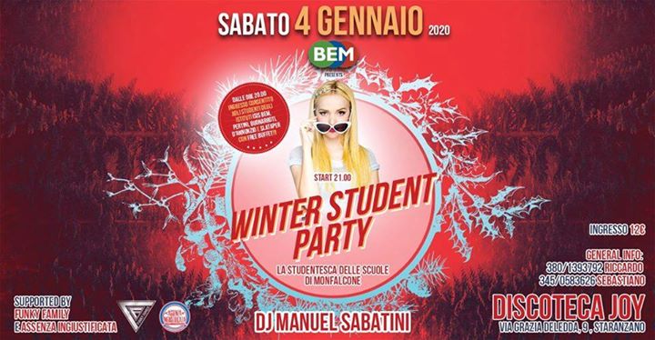 Winter Student Party // 4 Gennaio Discoteca Joy - Winter Student Party // 4 Gennaio Discoteca Joy - EventiFVG.it