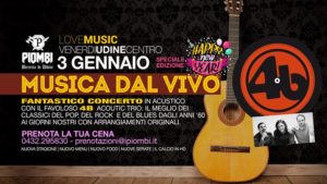 Concerto di Buon Anno con 4B trio, 3 Gennaio Piombi Udine