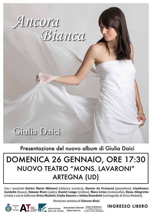 Presentazione del nuovo album di Giulia Daici "Ancora Bianca" - EventiFVG.it