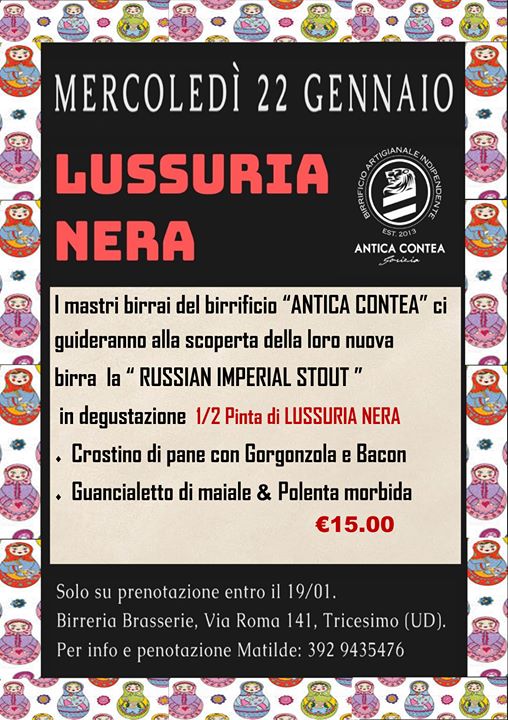 Serata Lussuria Nera - EventiFVG.it