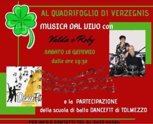 Serata con musica dal vivo Valda e Roby