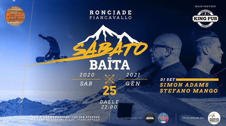 Saturday night- Baita Roncjade - EventiFVG.it