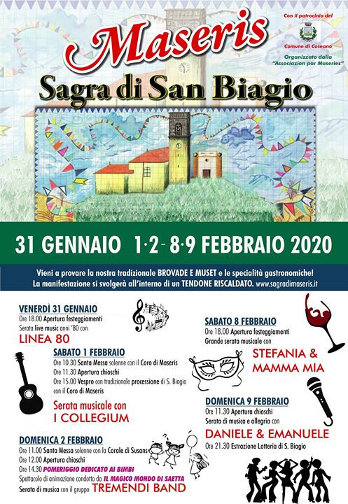 Sagra di San Biagio 2020 a Maseris - EventiFVG.it