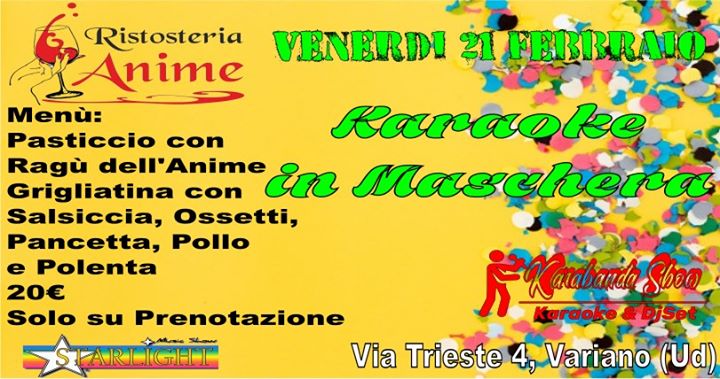 Karnevale in Maschera all'Anime - Karnevale in Maschera all'Anime - EventiFVG.it