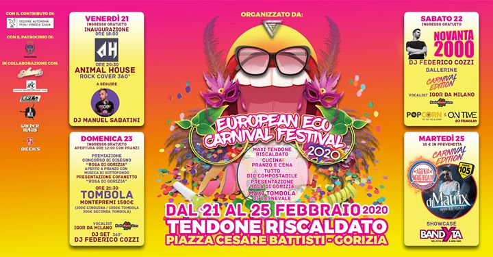 European ECO Carnival Festival•Piazza Cesare Battisti• 21-25/02 - EventiFVG.it