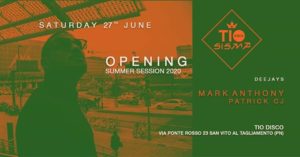 27.06 Tio Disco – SISMA Opening – summer session