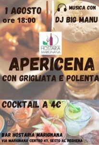 APERICENA CON GRIGLIATA E POLENTA