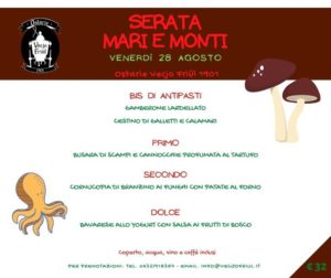 Serata mari e monti al Vecjo Friul