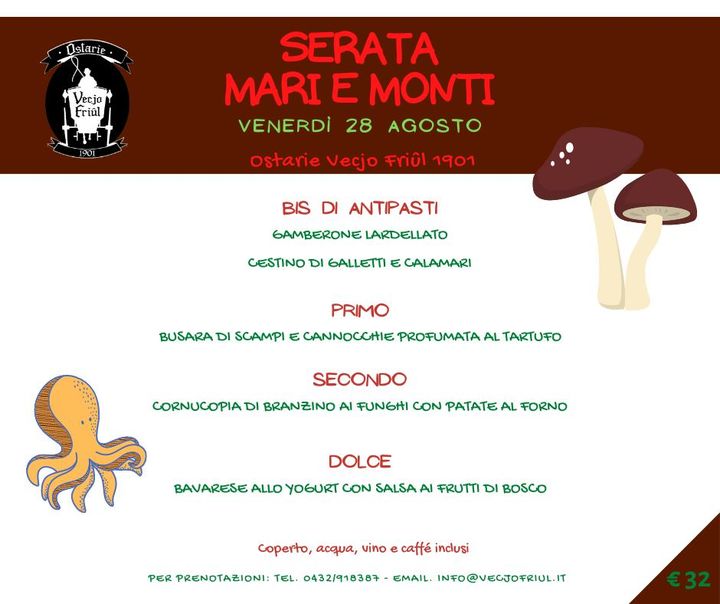 Serata mari e monti al Vecjo Friul - EventiFVG.it