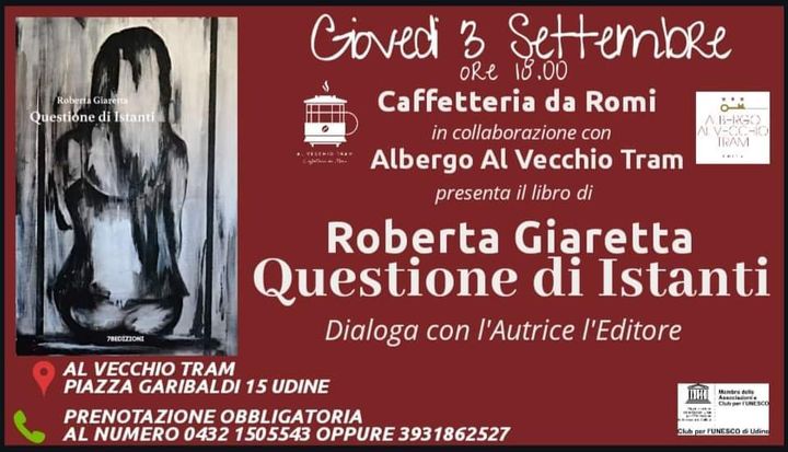 Roberta Giaretta Presenta "Questione Di Istanti" - EventiFVG.it