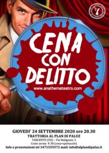 Cena con Delitto – 24 Settembre 2020 – Plan di Paluz