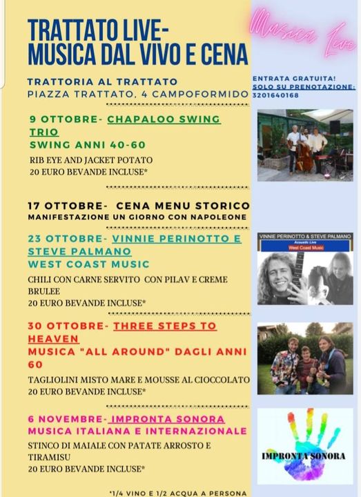 Trattato live - musica dal vivo con cena! - Trattato live - musica dal vivo con cena! - EventiFVG.it