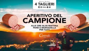 Domenica 8 novembre l’aperitivo del Campione dalle 6 del mattino!!!
