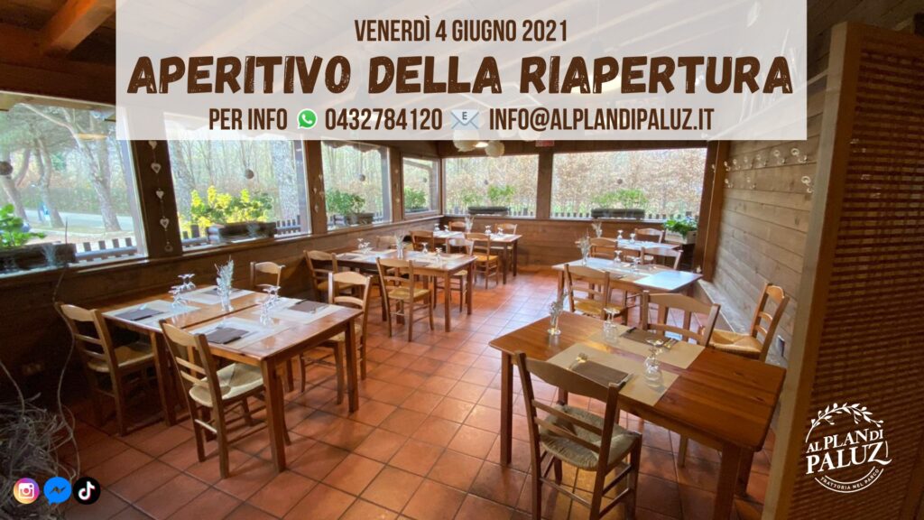 APERITIVO della RIAPERTURA - Plan di Paluz - EventiFVG.it