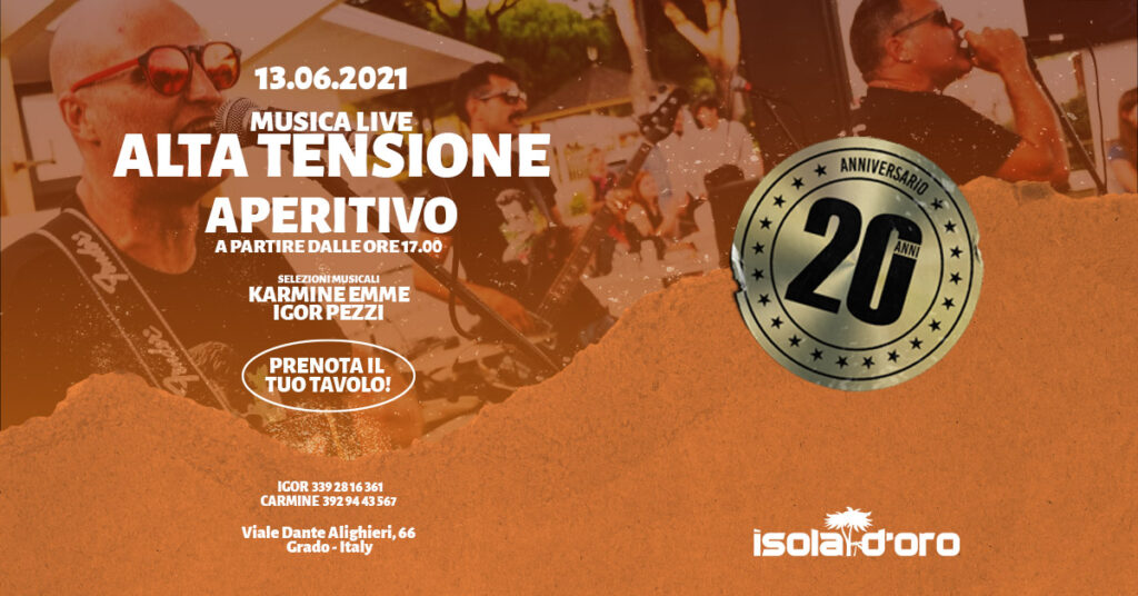 Aperitivo - Live: Alta Tensione - Aperitivo - Live: Alta Tensione - EventiFVG.it