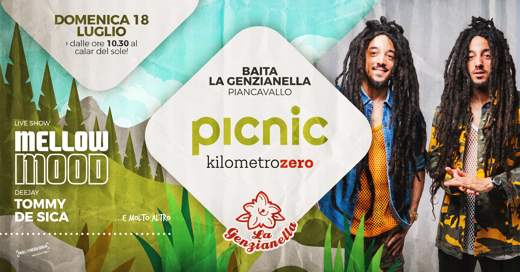 PicNic kilometrozero con i Mellow Mood a La Genzianella, Piancavallo - EventiFVG.it