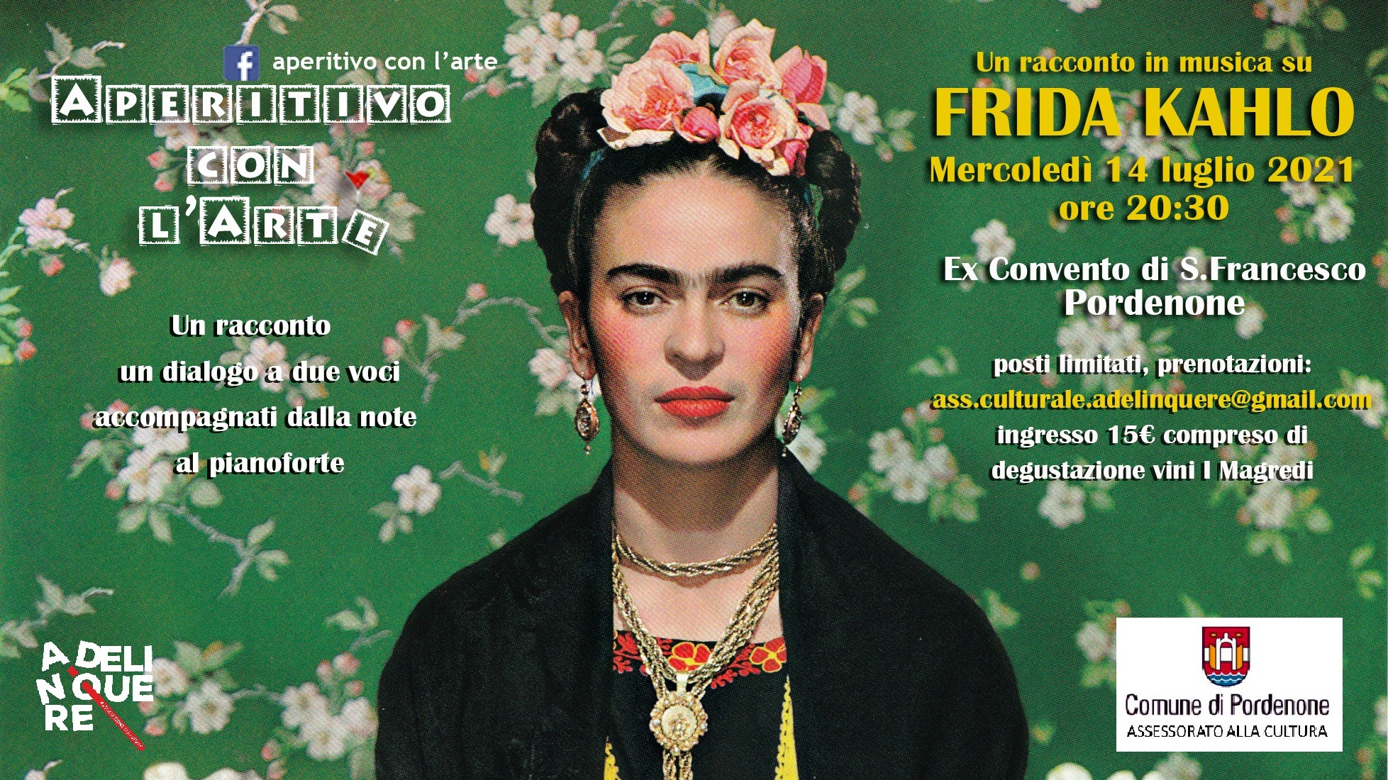 Frida Kahlo - Aperitivo con l'Arte - Pordenone - EventiFVG.it