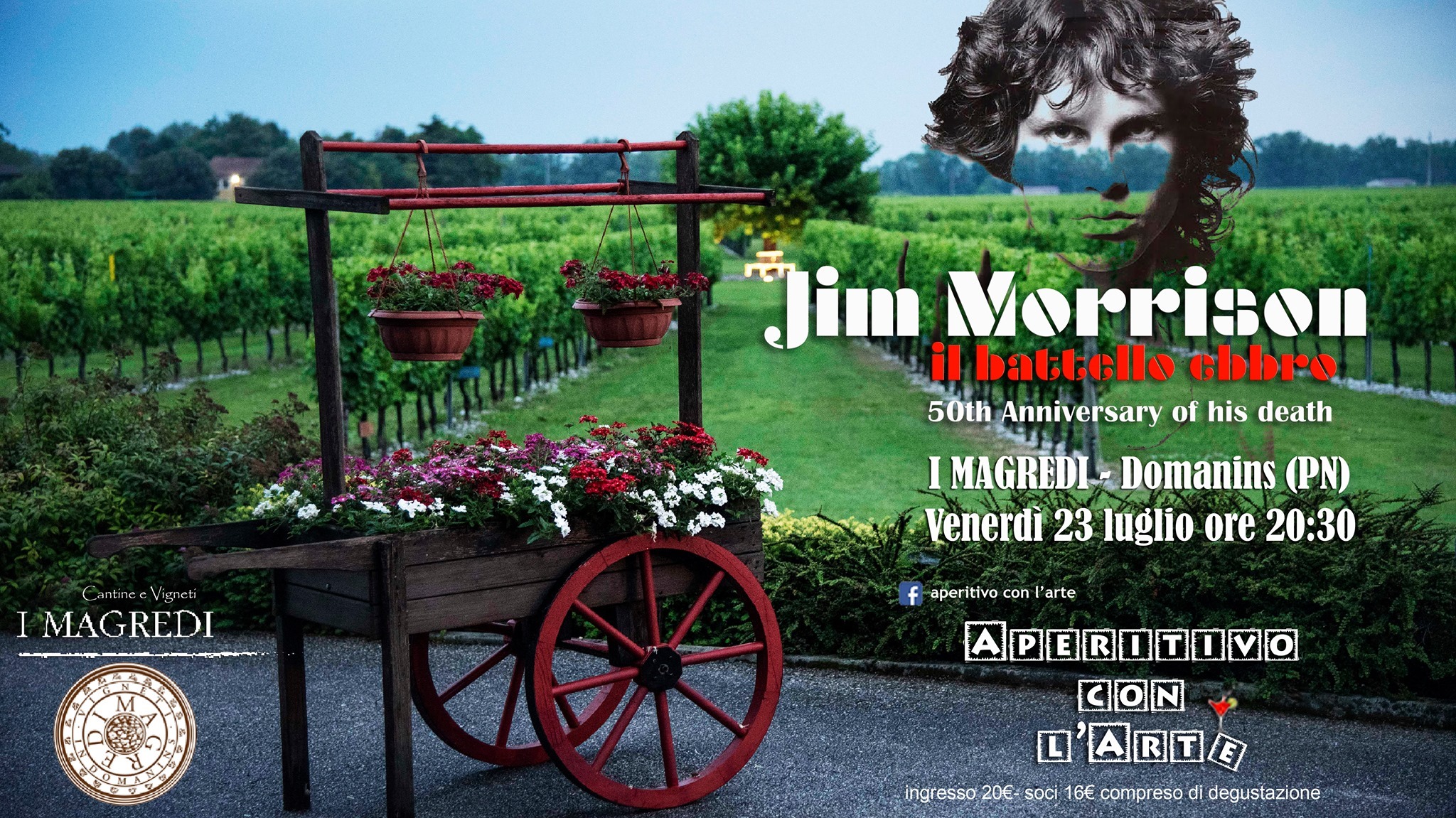 Aperitivo con l'Arte sotto le stelle: "Jim Morrison, il battello ebbro" - EventiFVG.it