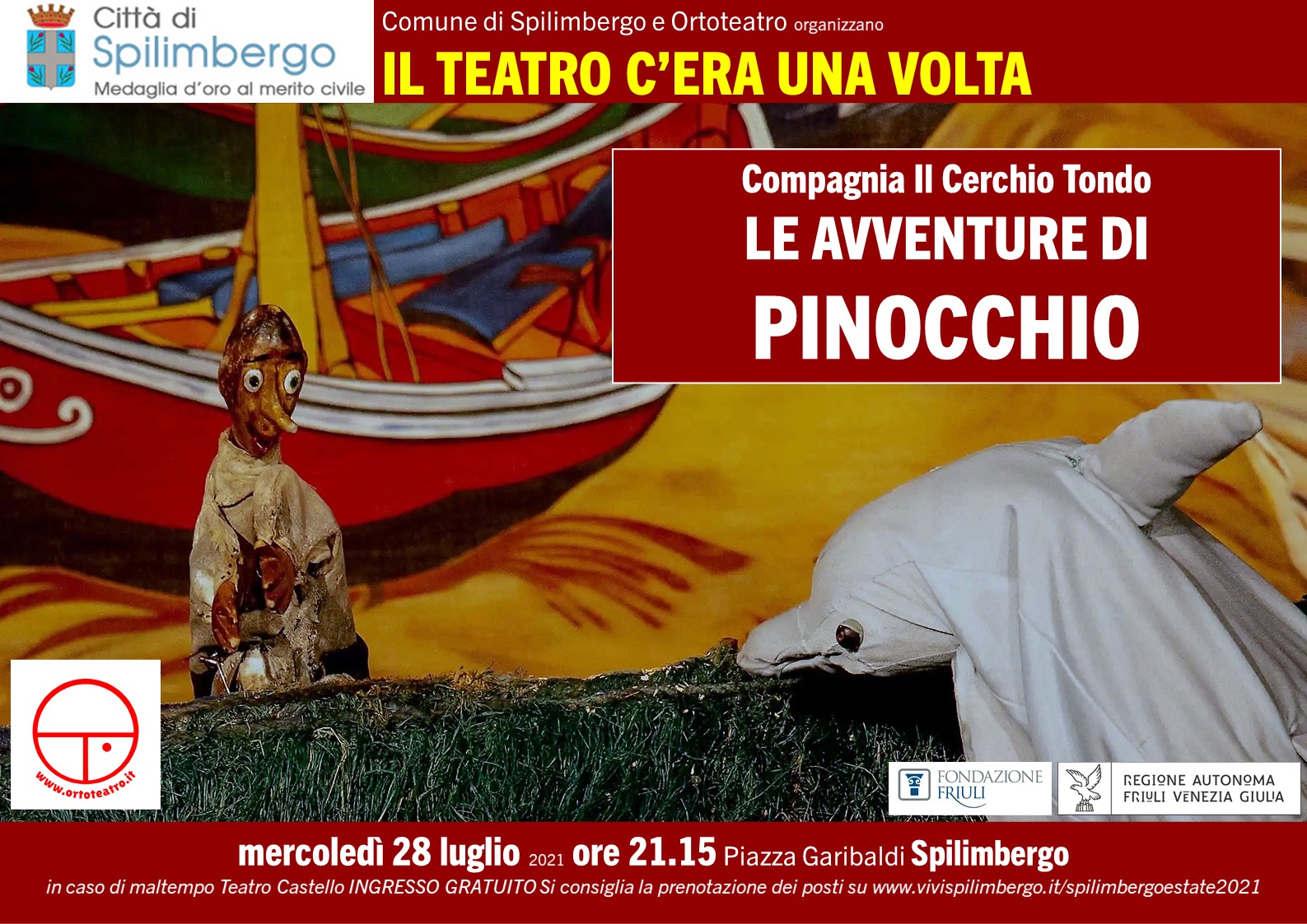 A Spilimbergo LE AVVENTURE DI PINOCCHIO Spettacolo di burattini - A Spilimbergo LE AVVENTURE DI PINOCCHIO Spettacolo di burattini - EventiFVG.it