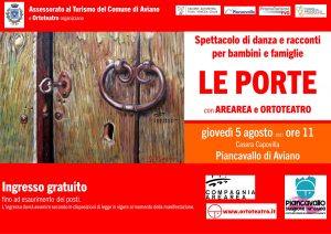 A Piancavallo LE PORTE spettacolo itinerante di danza e racconti rivolto a bambini e famiglie