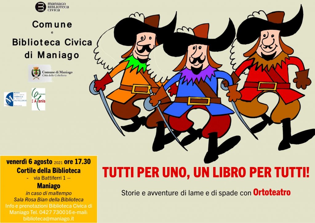 A Maniago TUTTI PER UNO, UN LIBRO PER TUTTI! - A Maniago TUTTI PER UNO, UN LIBRO PER TUTTI! - EventiFVG.it
