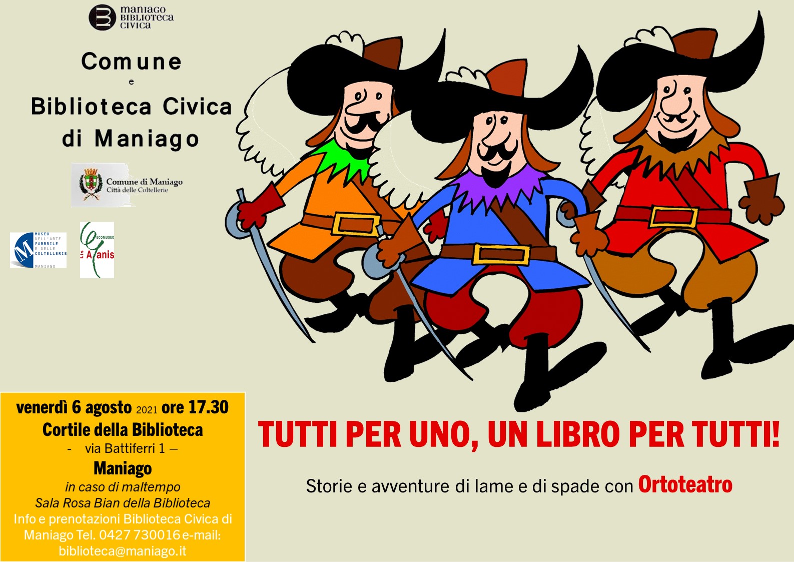 A Maniago TUTTI PER UNO, UN LIBRO PER TUTTI!