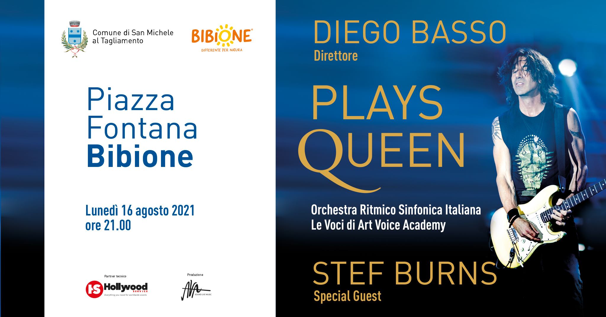 Diego Basso Plays Queen - Special Guest Stef Burns - Piazza Fontana, Bibione - EventiFVG.it