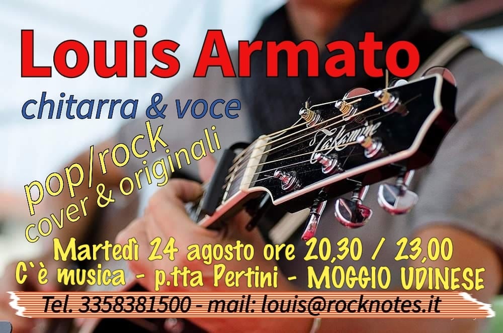 Louis Armato - Acoustic Songbook al C'è musica - EventiFVG.it