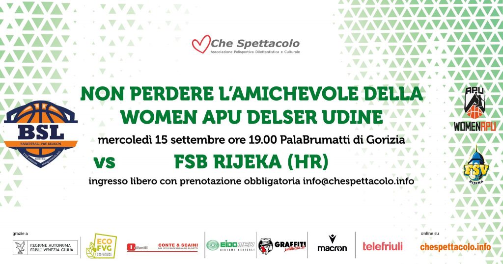 XVIII BSL W.APU DELSER vs KK RIJEKA - XVIII BSL W.APU DELSER vs KK RIJEKA - EventiFVG.it
