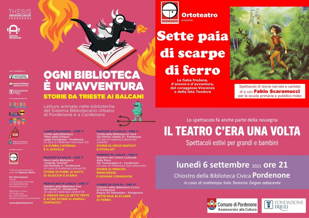 A Pordenone Ortoteatro presenta SETTE PAIA DI SCARPE DI FERRO - EventiFVG.it