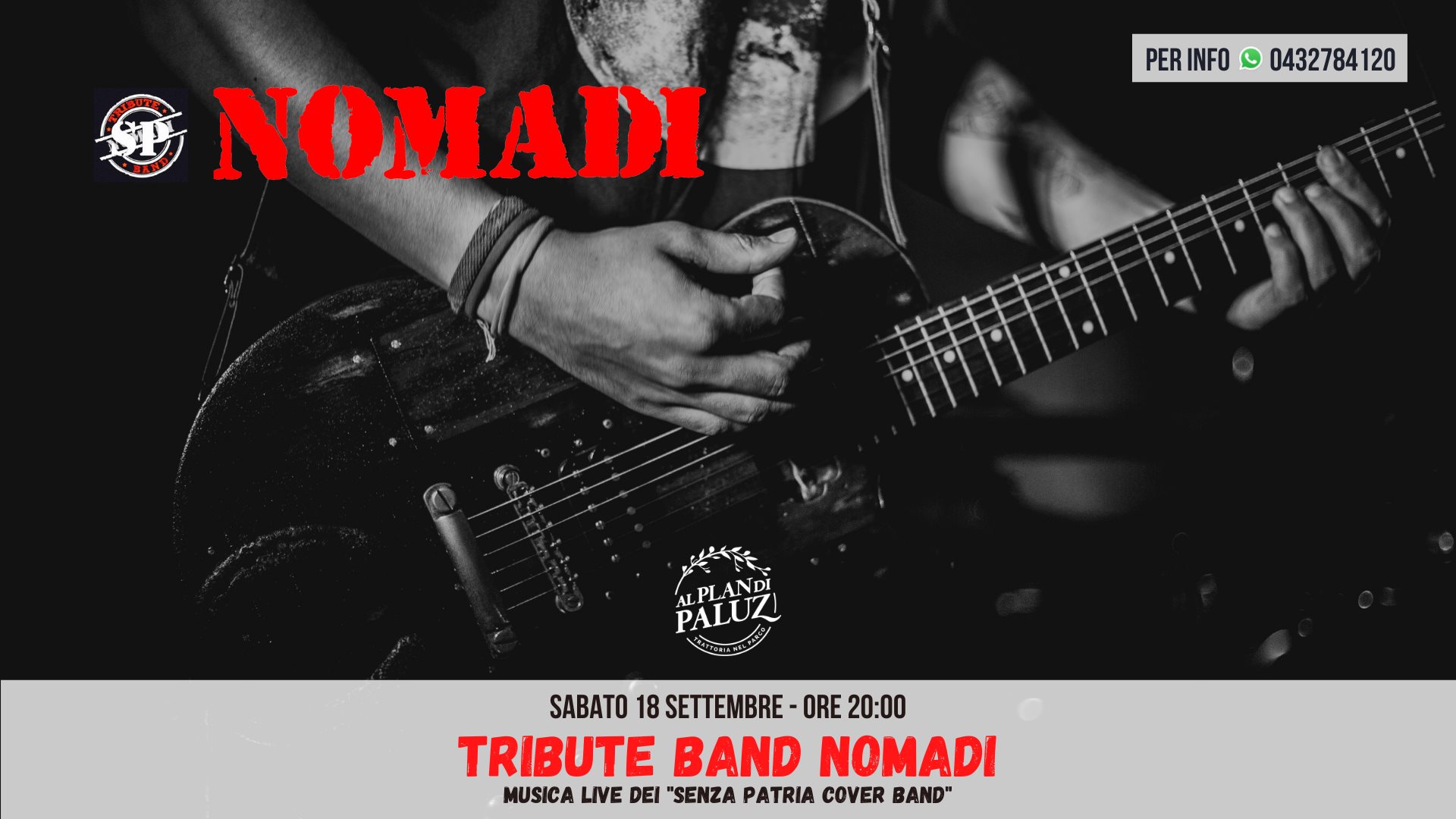 TRIBUTE BAND NOMADI - MUSICA LIVE al PLAN DI PALUZ - TRIBUTE BAND NOMADI - MUSICA LIVE al PLAN DI PALUZ - EventiFVG.it