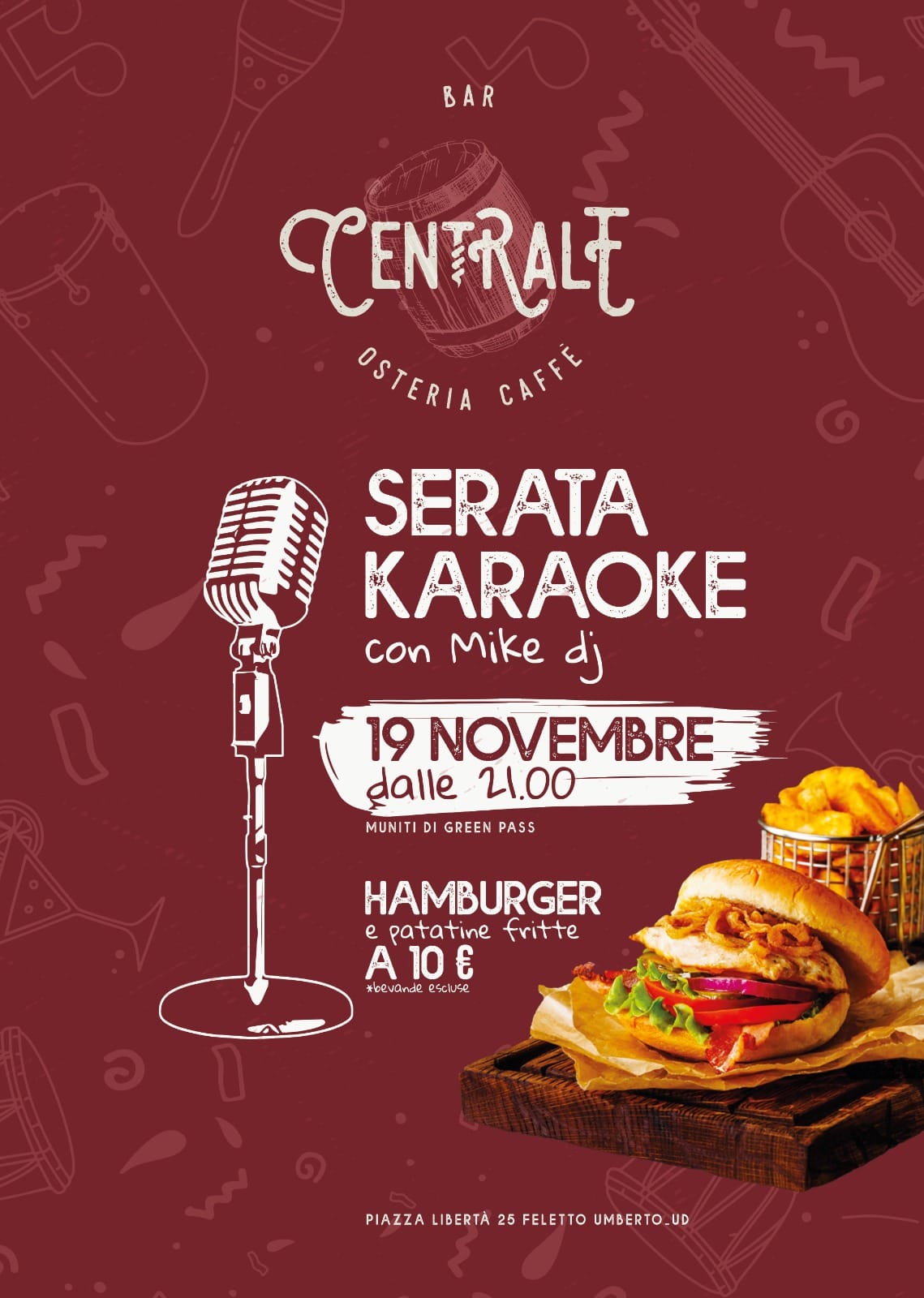 Karaoke all'Osteria Caffè Centrale a Feletto Umberto - EventiFVG.it