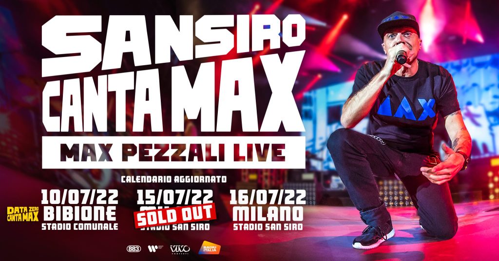 Max Pezzali in concerto a Bibione 2022