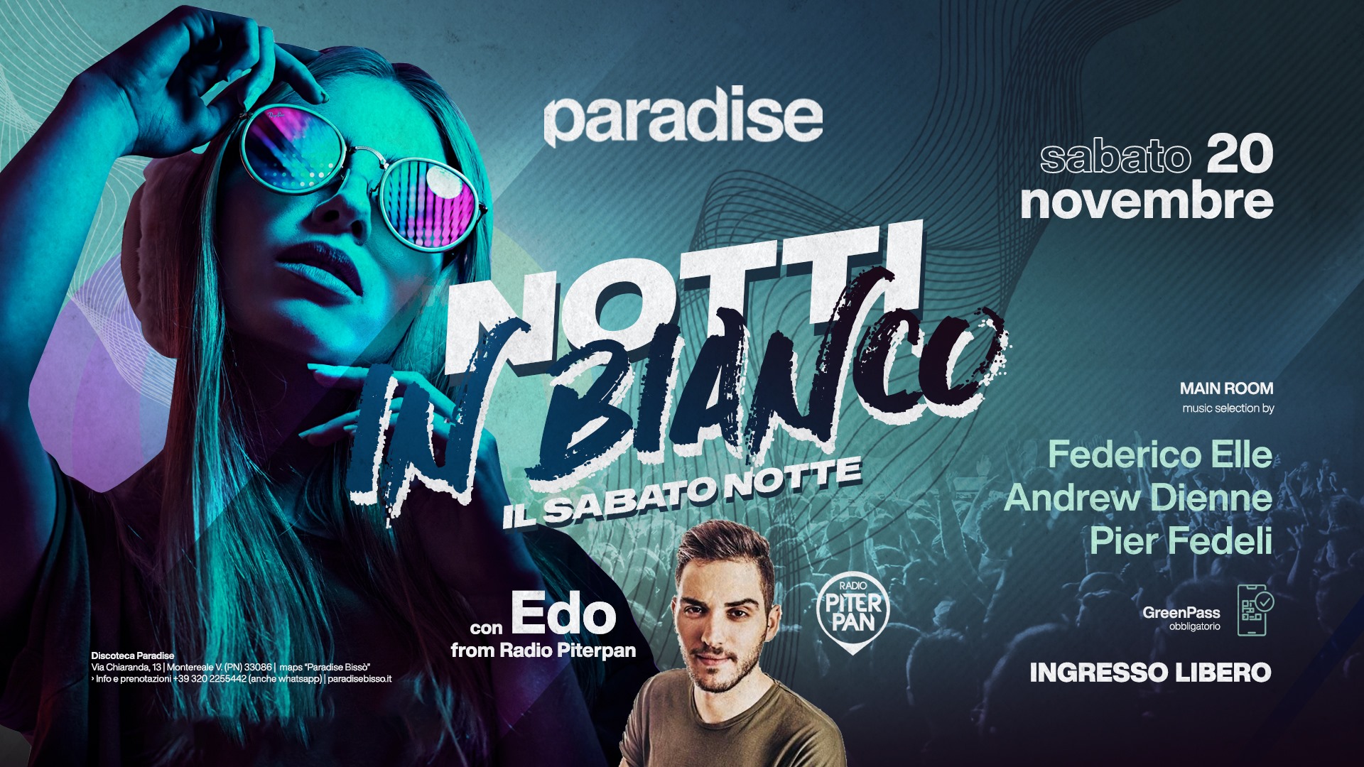 Notti in Bianco • PARADISE | Ingresso libero - Notti in Bianco • PARADISE | Ingresso libero - EventiFVG.it