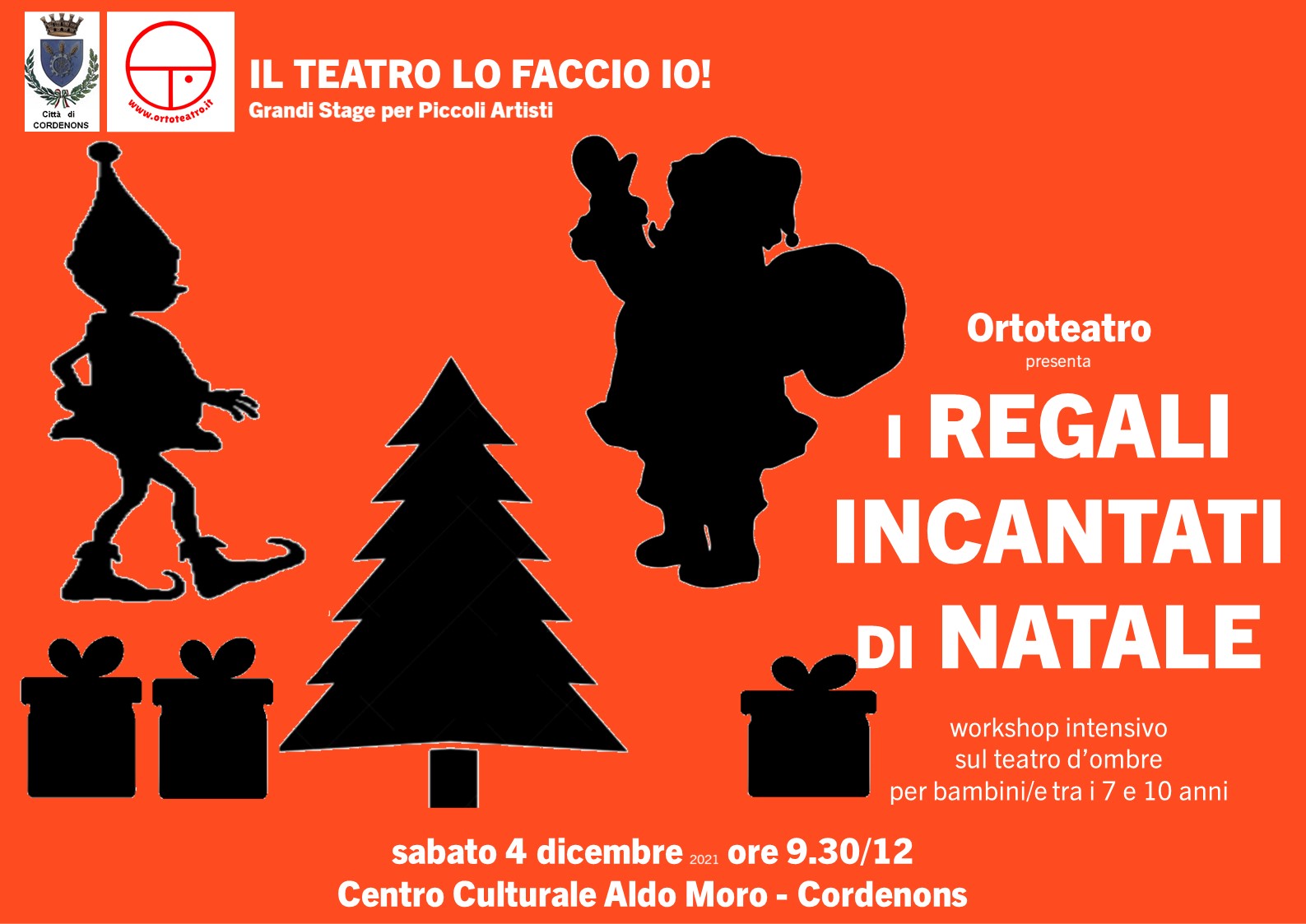Laboratorio per Bambini I REGALI INCANTATI DI NATALE con Ortoteatro - EventiFVG.it