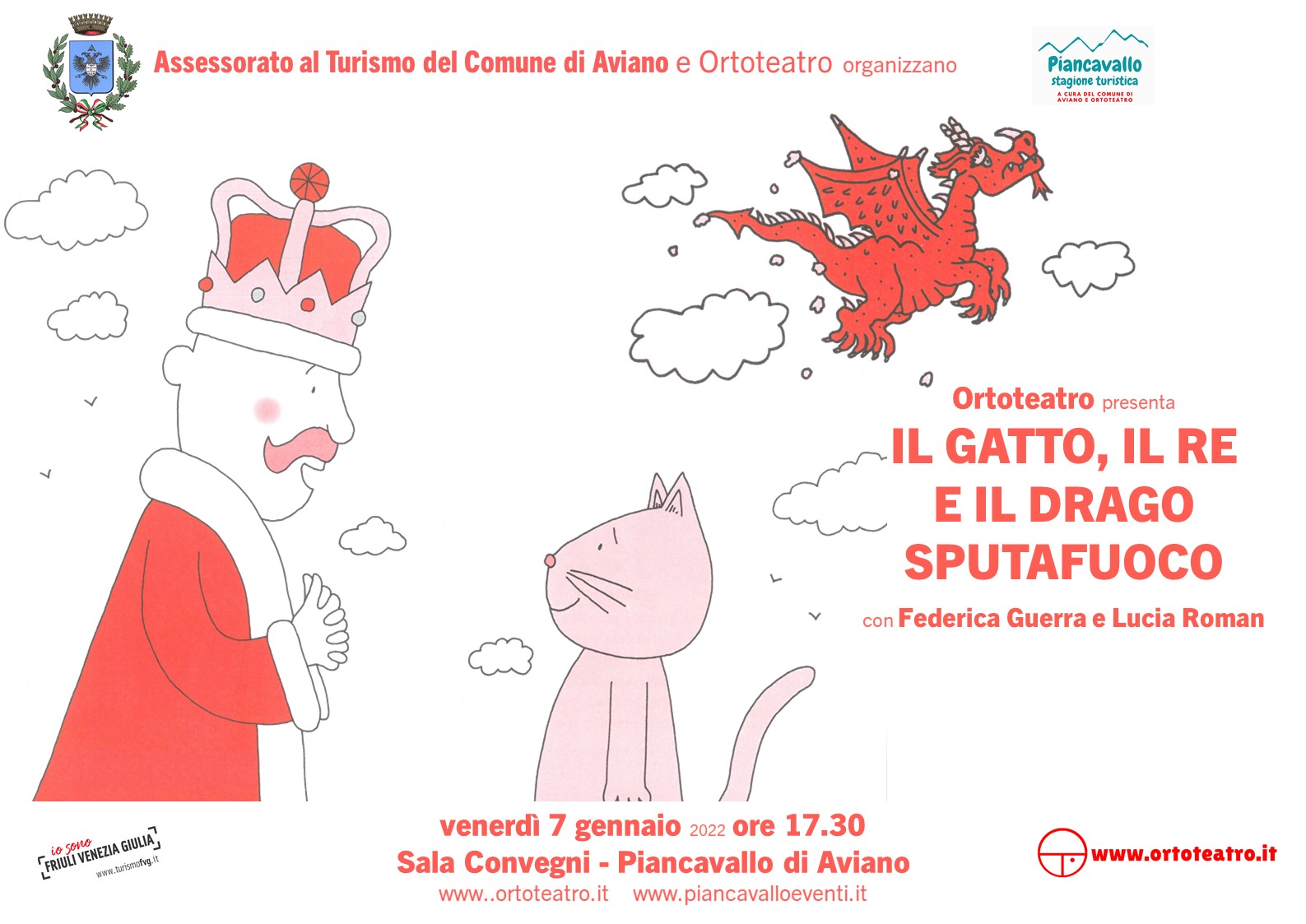A Piancavallo Ortoteatro presenta IL GATTO IL RE E IL DRAGO SPUTAFUOCO