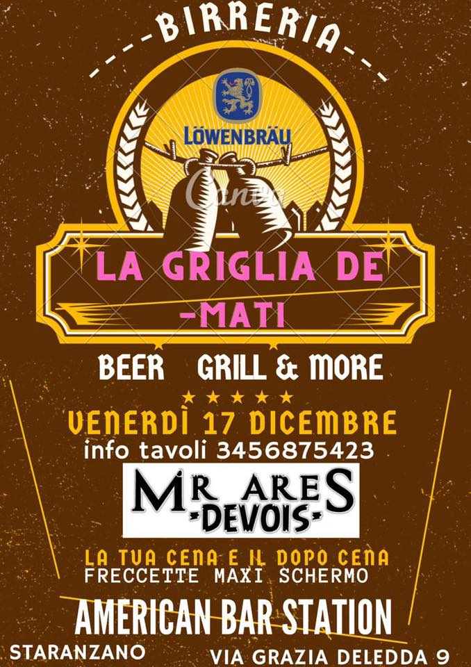 Mr Ares Devois, un venerdì !! - EventiFVG.it