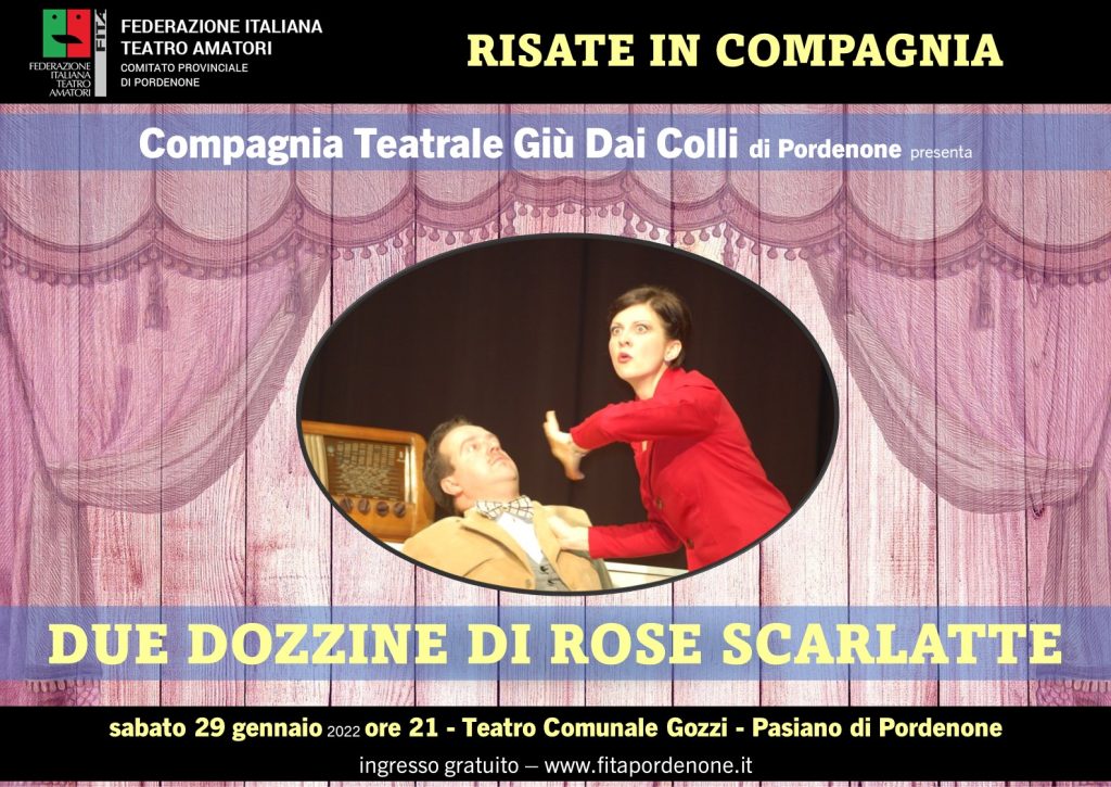 DUE DOZZINE DI ROSE SCARLATTE a Pasiano di Pordenone
