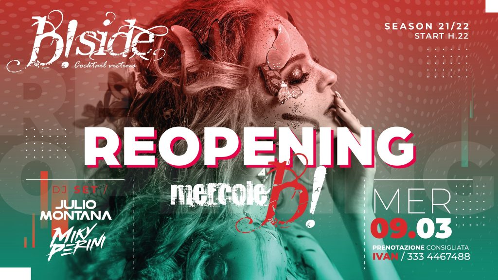 Big MERCOLEB REOPENING Party | B!Side - 09 marzo, season 21/22 - Big MERCOLEB REOPENING Party | B!Side