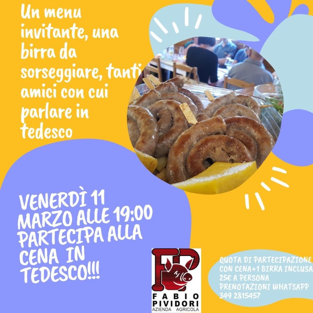 Cena in tedesco a Pagnacco