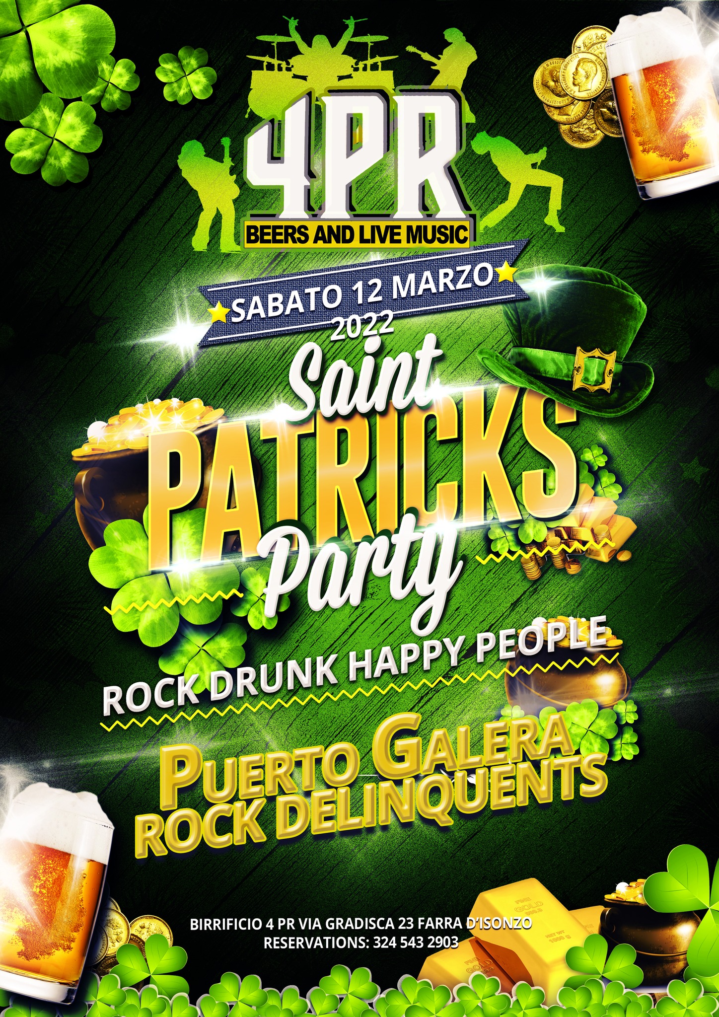SAINT PATRICK ROCK PARTY al Birrificio 4PR Farra d'Isonzo - SAINT PATRICK ROCK PARTY al Birrificio 4PR Farra d'Isonzo