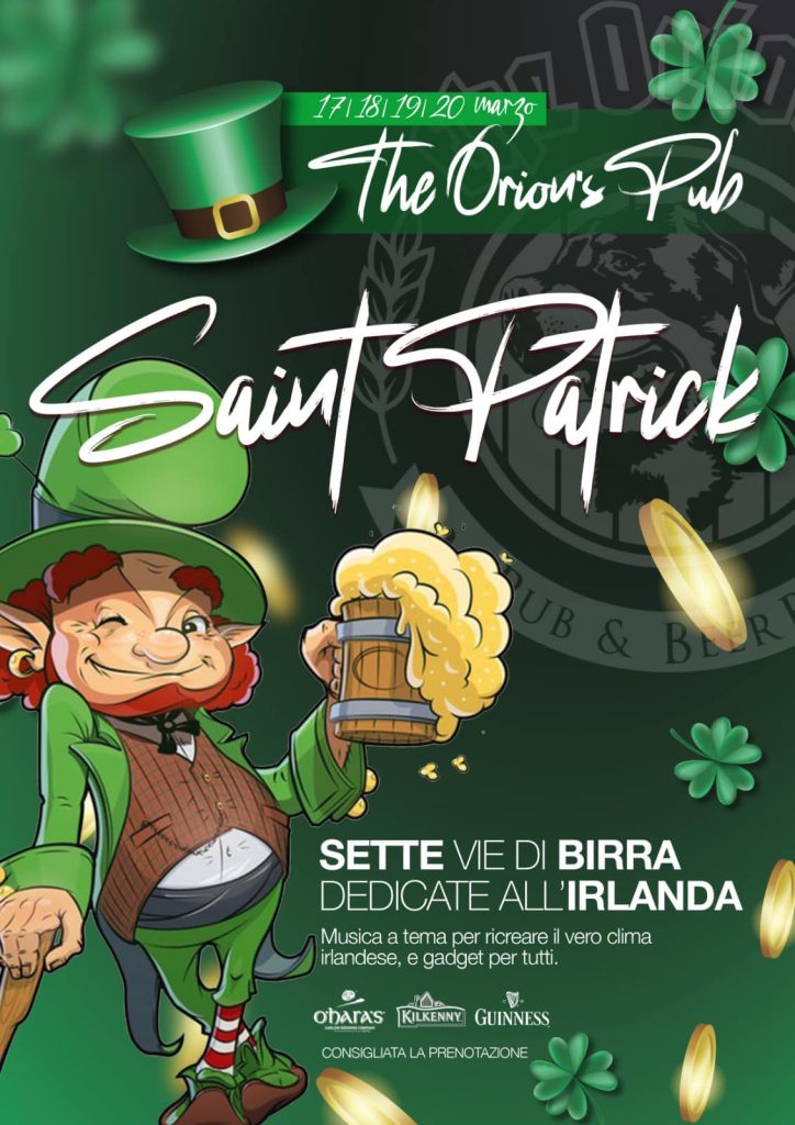Saint Patrick Days al The Orion’s Pub - Pub & Beer BQ - Sevegliano - Udine